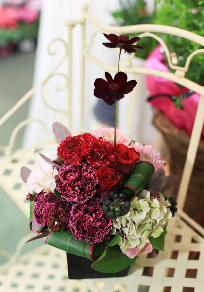 アレンジメント 赤系