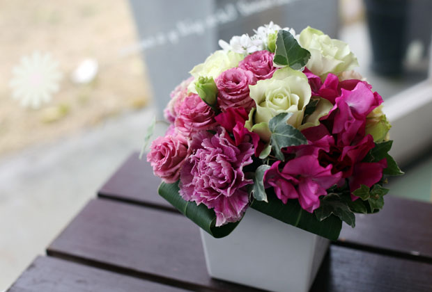 アレンジメント ピンク系