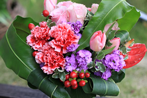 アレンジメント ピンク系