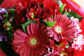 花束(ブーケ風)赤系