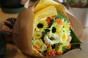 花束(ブーケ風)黄色・オレンジ系