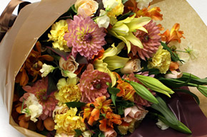 花束(スタンダード)黄色・オレンジ系